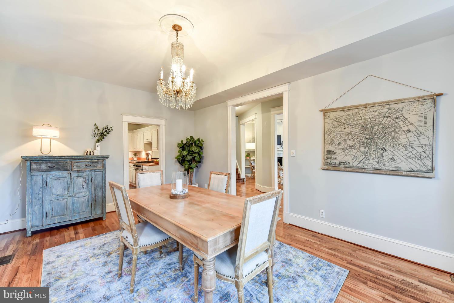 110 13th Street Southeast Washington, DC 20003 - Photo 12 of 58 Dining room looking to center hall & kitchen