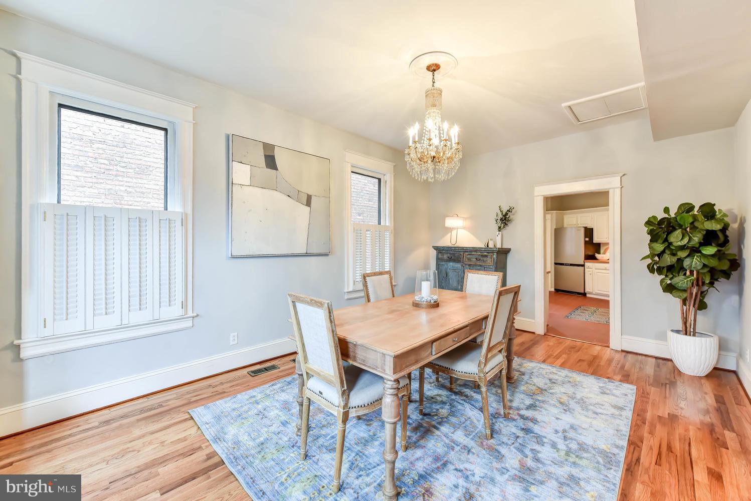 110 13th Street Southeast Washington, DC 20003 - Photo 13 of 58 Dining room looking back to kitchen, side patio