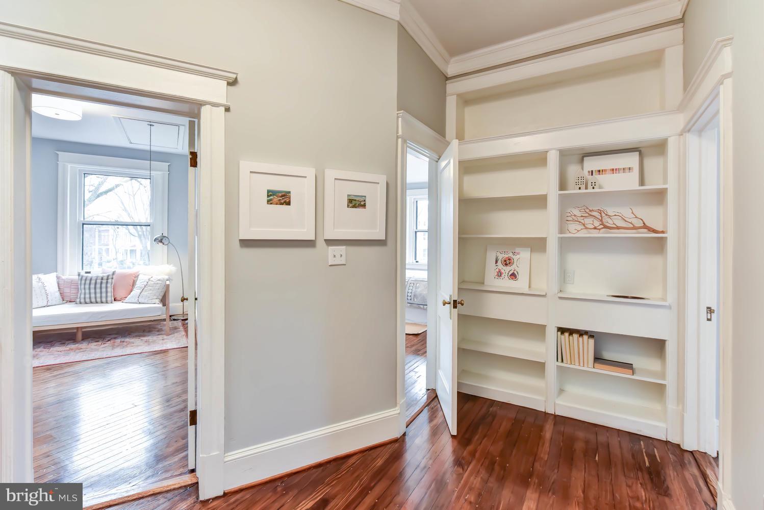 110 13th Street Southeast Washington, DC 20003 - Photo 22 of 58 Upper hall landing bookshelves