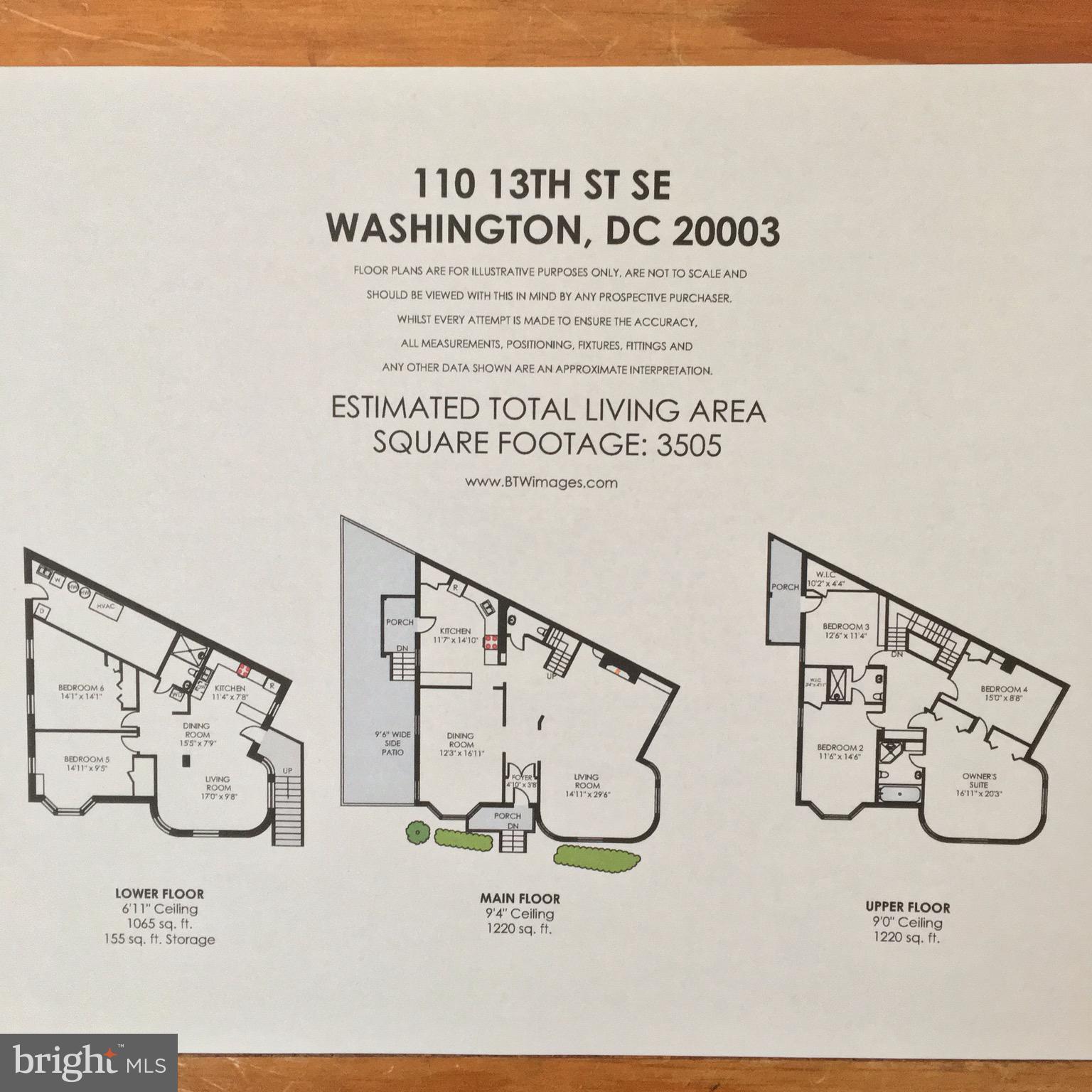 110 13th Street Southeast Washington, DC 20003 - Photo 58 of 58 Floorplan of 110 13th St SE