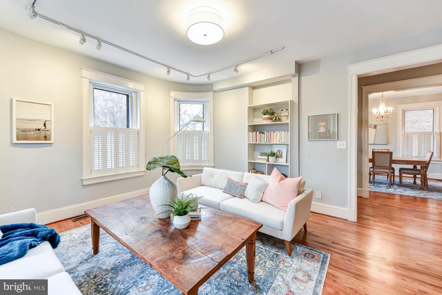 110 13th Street Southeast Washington, DC 20003 - Photo 6 of 58 Front of double living room, w/ bookshelves