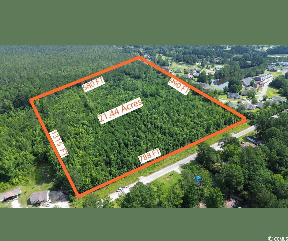 Tbd Elbow Road Longs, SC 29568 - Photo 1 of 14 Aerial view of property's location with property boundaries highlighted