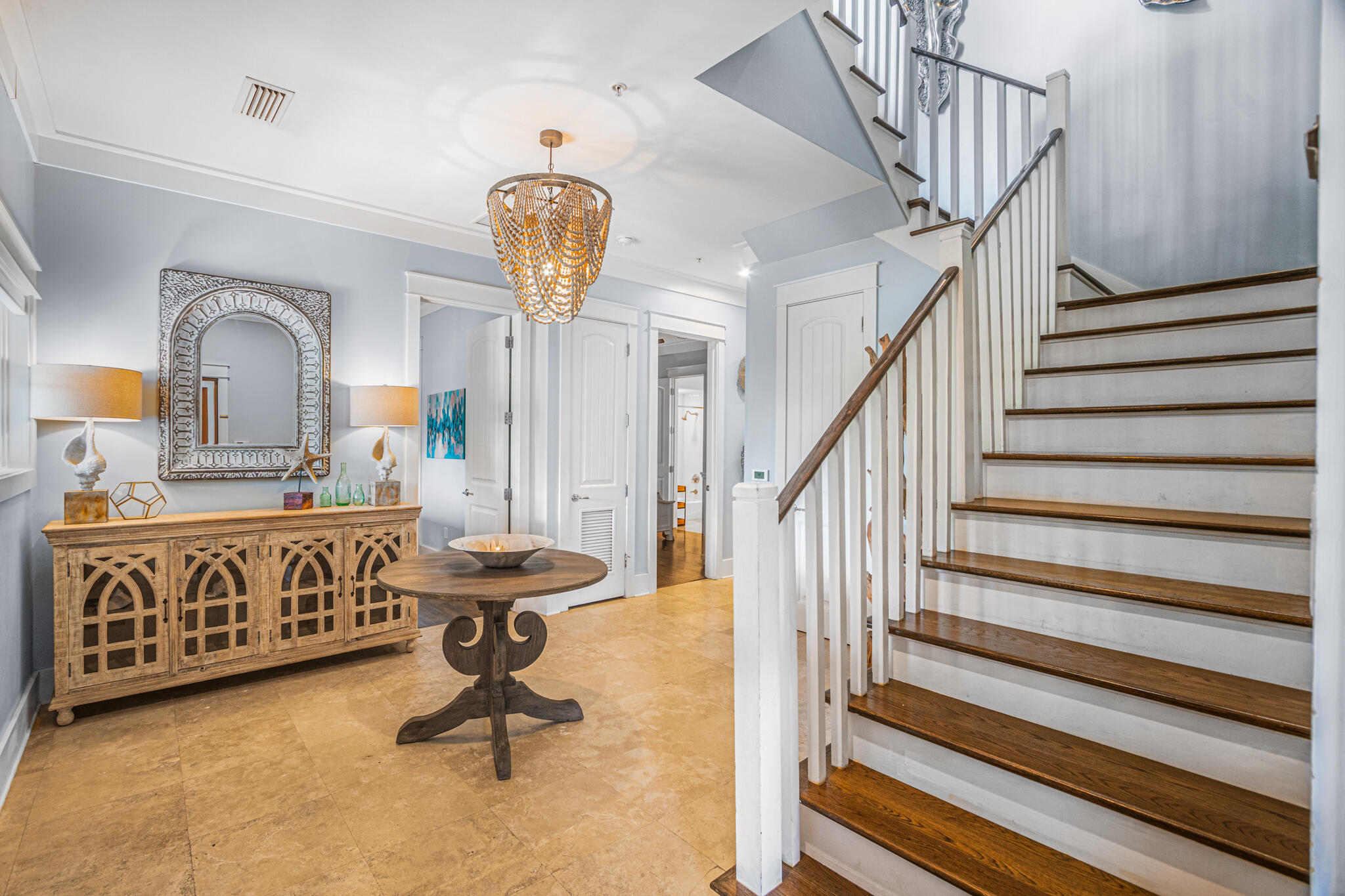 a view of entryway with a front door