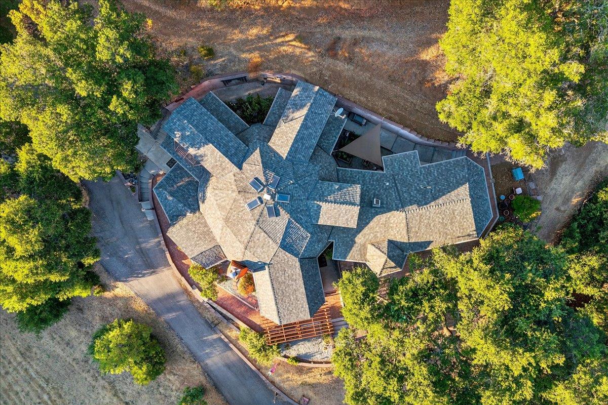 5224 Twin Falls Road Morgan Hill, CA 95037 - Photo 98 of 111 an aerial view of residential house with outdoor space and trees all around