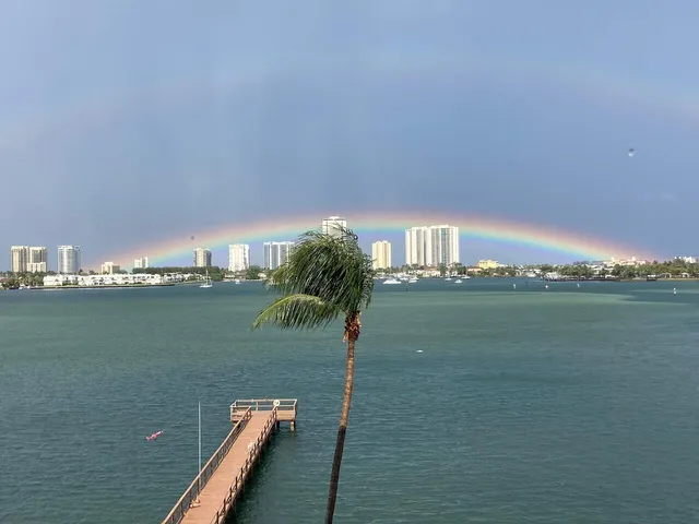 a view of a city with tall buildings