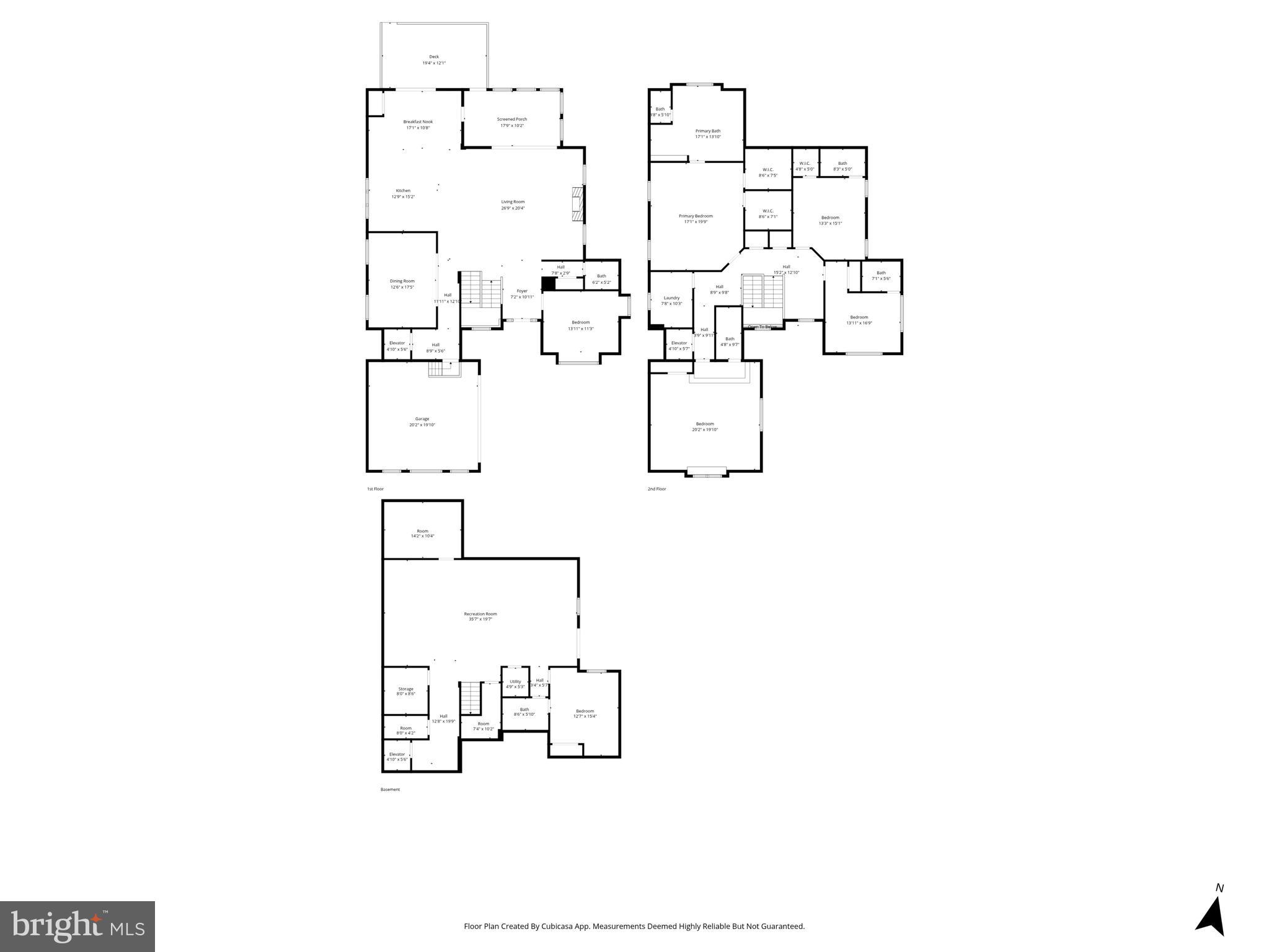 118 Oak Street Southwest Vienna, VA 22180 - Photo 29 of 32 Floor Plan - All Levels