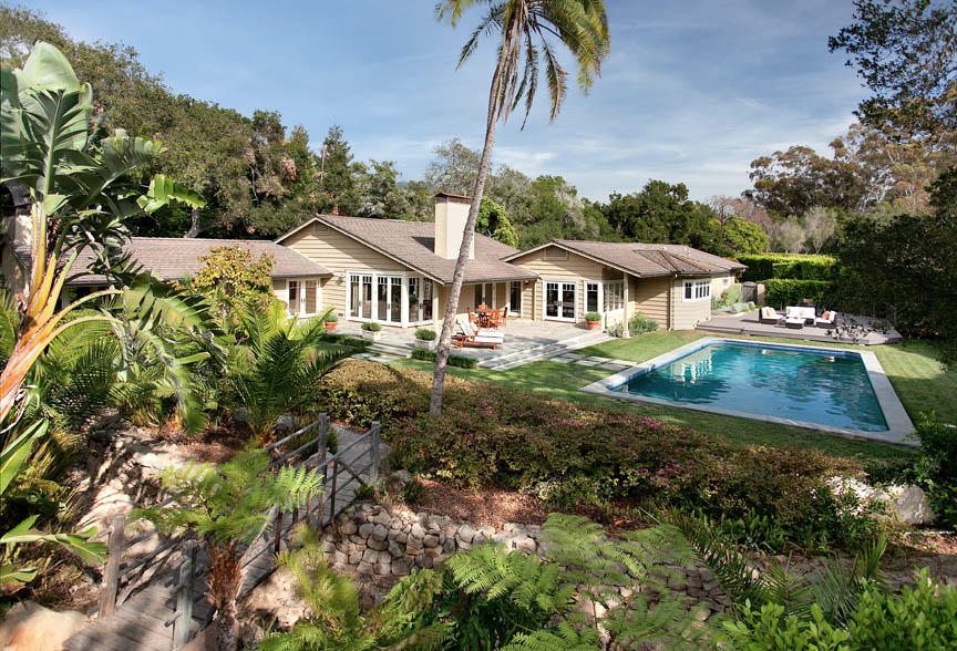 709 Park Lane Montecito, CA 93108 - Photo 5 of 12 a view of a house with a yard and potted plants