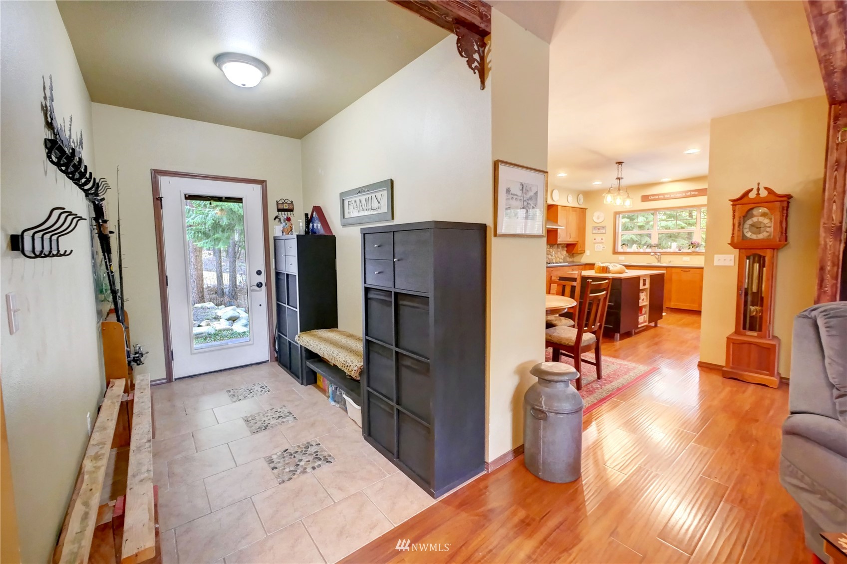 17 Highland Road Winthrop, WA 98862 - Photo 23 of 40 a view of a kitchen with refrigerator and workspace