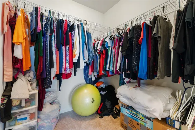 a view of a walk in closet