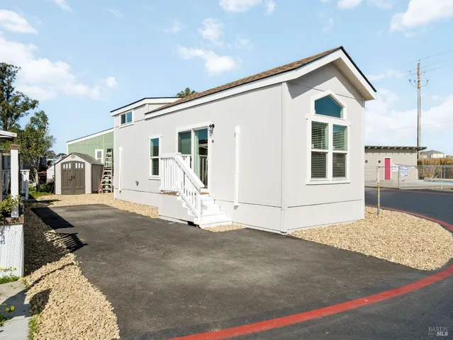 a view of a house with a outdoor space