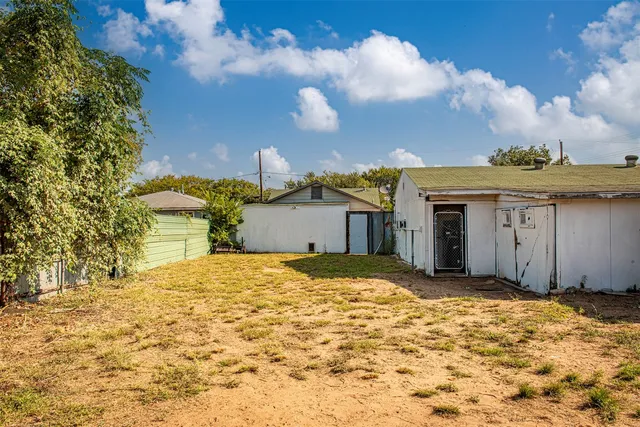 a view of a swimming pool with an outdoor space