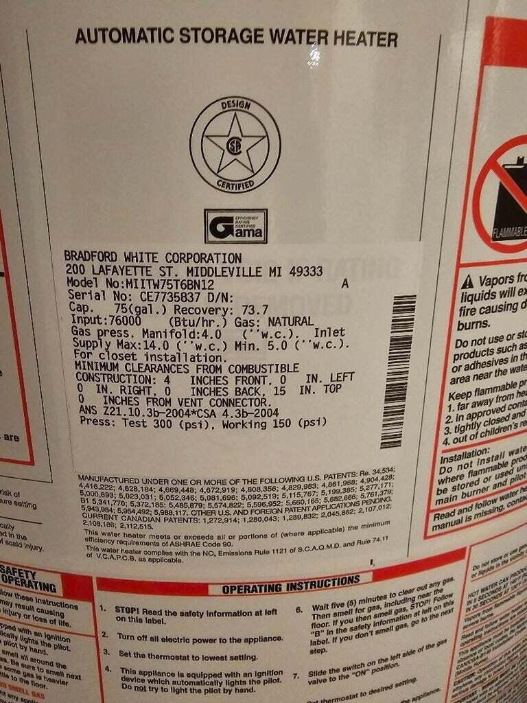145 Victoria Circle Union Grove, WI 53182 - Photo 64 of 68 75 Gal. Hot Water Heater