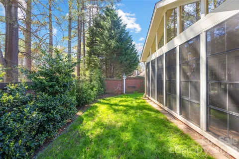 a view of yard from deck