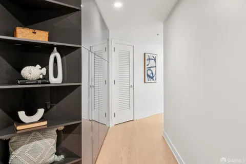 a bathroom with a shower and a tub