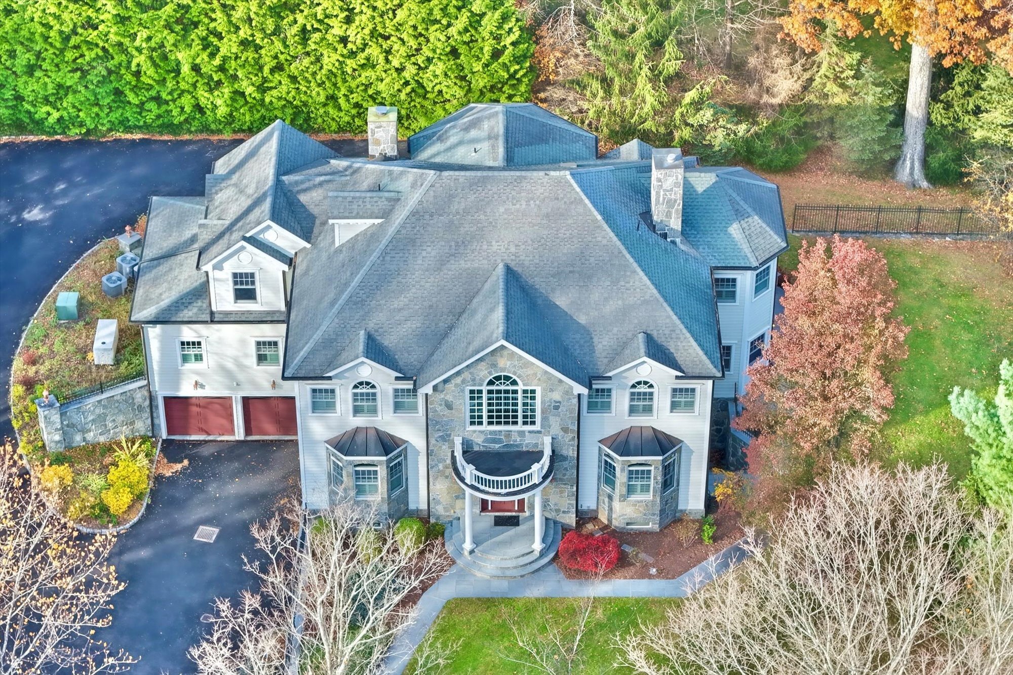 139 Jelliff Mill Road New Canaan, CT 06840 - Photo 2 of 40 aerial view of a house with a yard and potted plants