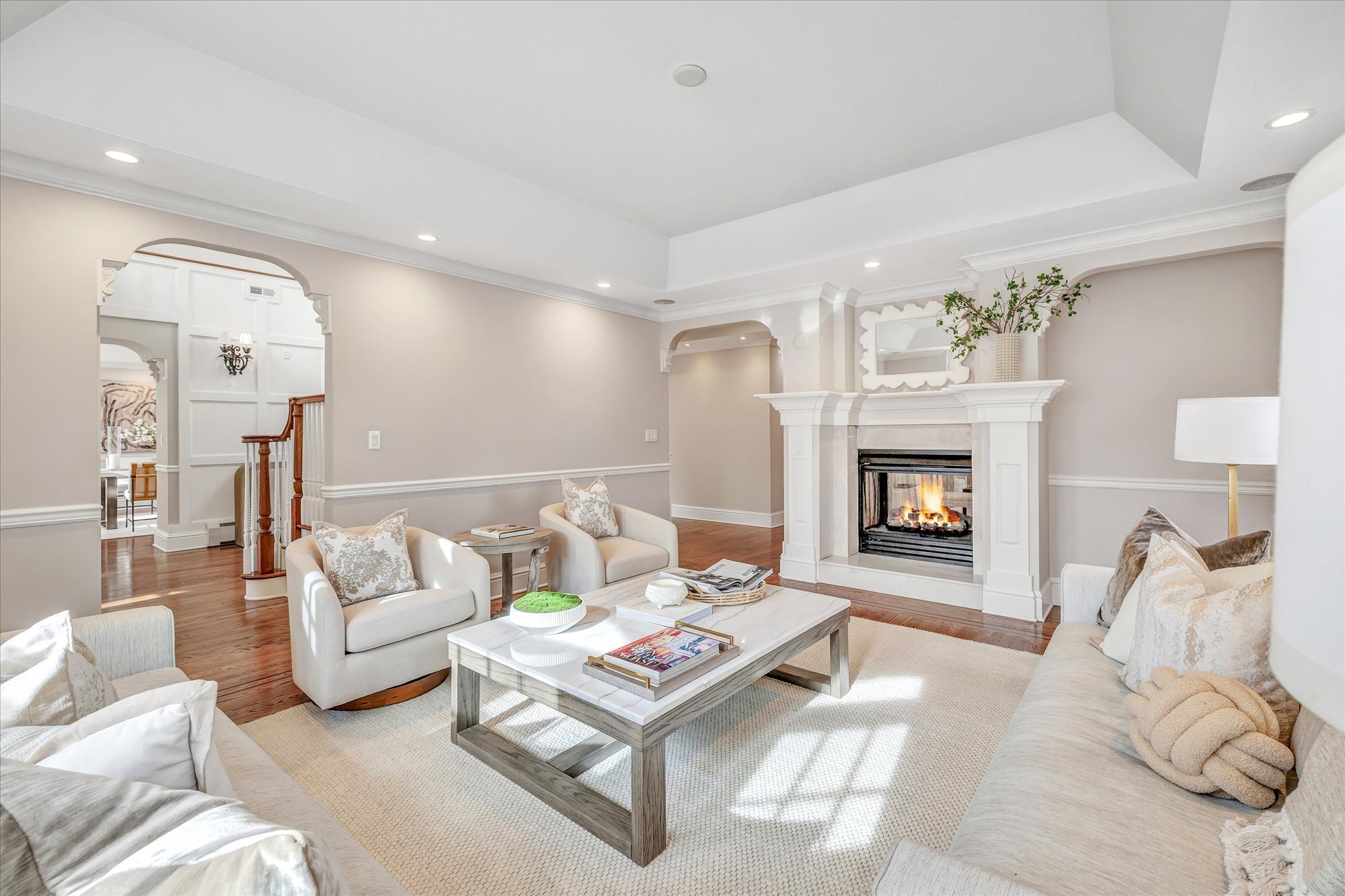 139 Jelliff Mill Road New Canaan, CT 06840 - Photo 7 of 40 a living room with furniture and a fireplace