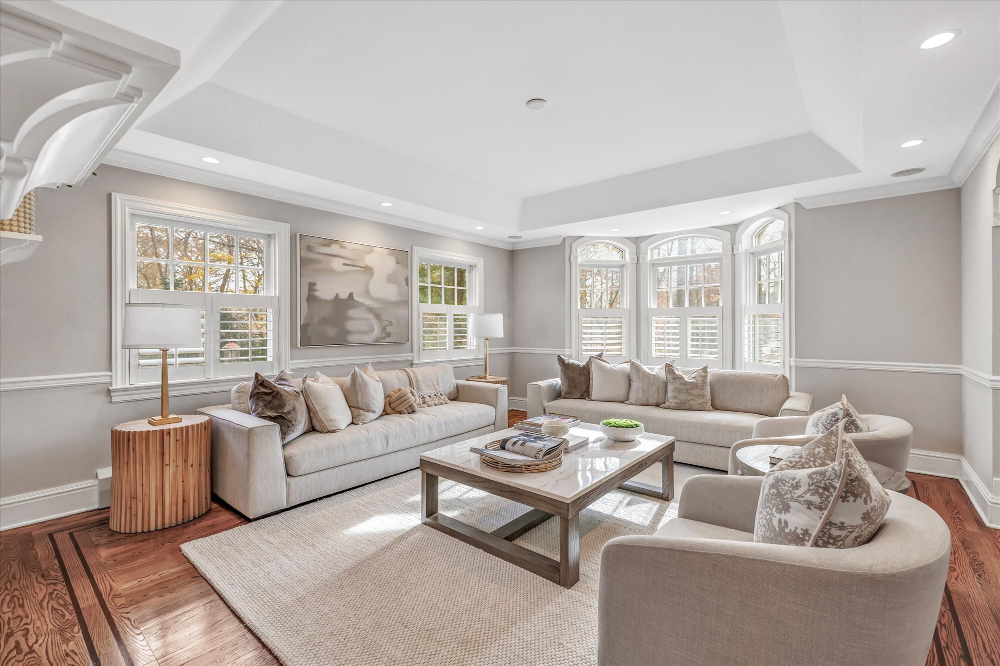 139 Jelliff Mill Road New Canaan, CT 06840 - Photo 8 of 40 a living room with furniture and a large window