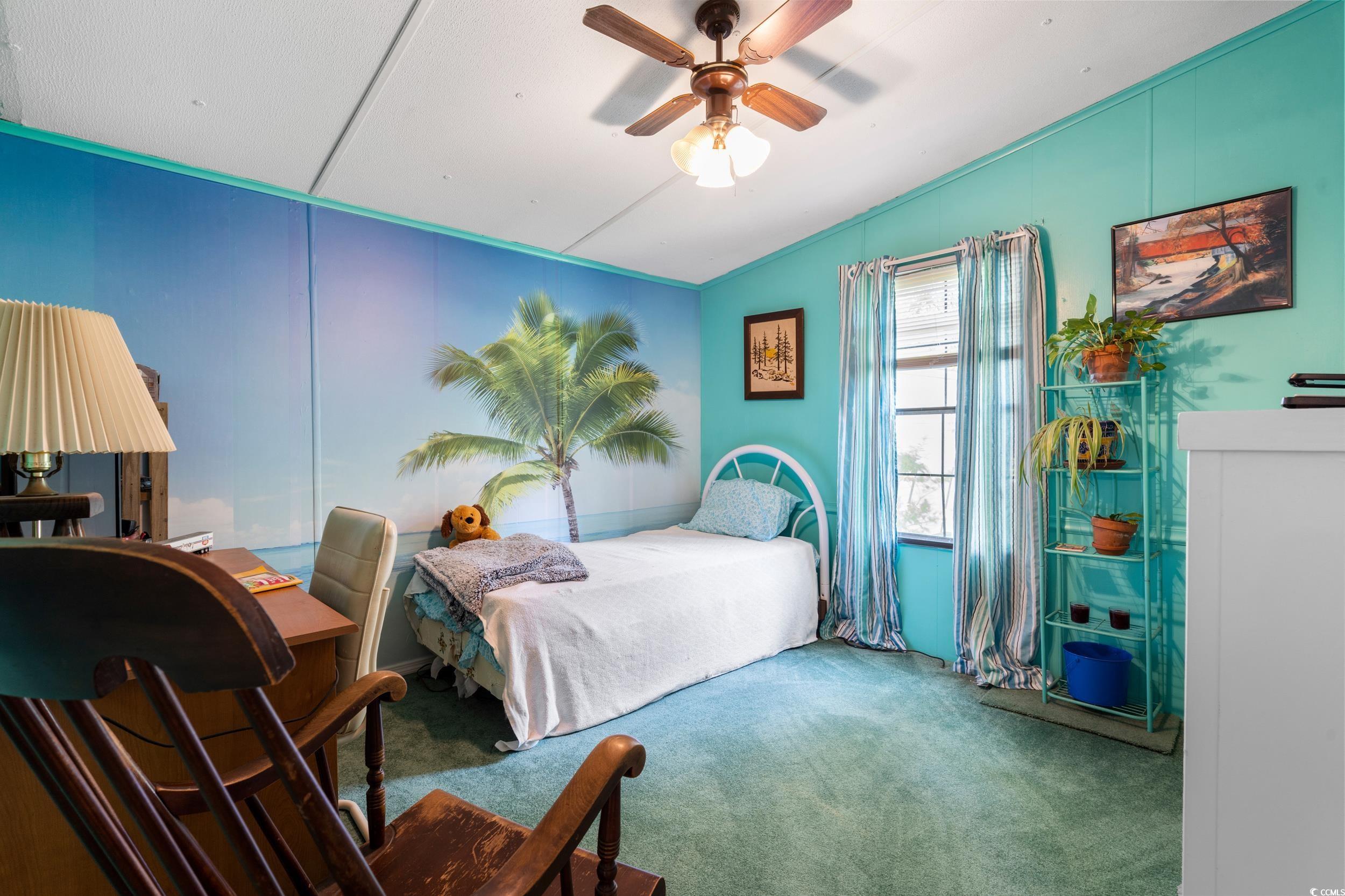17 Crooked Island Circle Murrells Inlet, SC 29576 - Photo 19 of 39 Carpeted bedroom featuring lofted ceiling and a ceiling fan