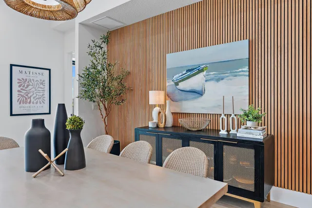 a view of a lake with a big yard