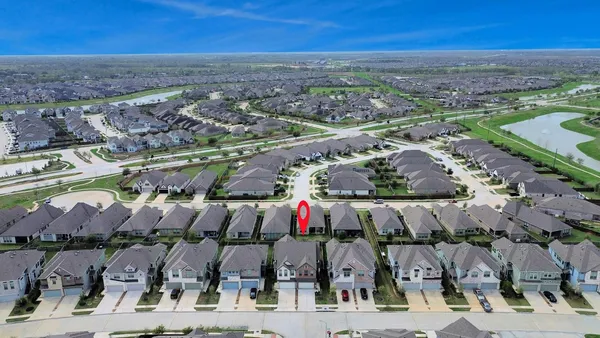 an aerial view of a city