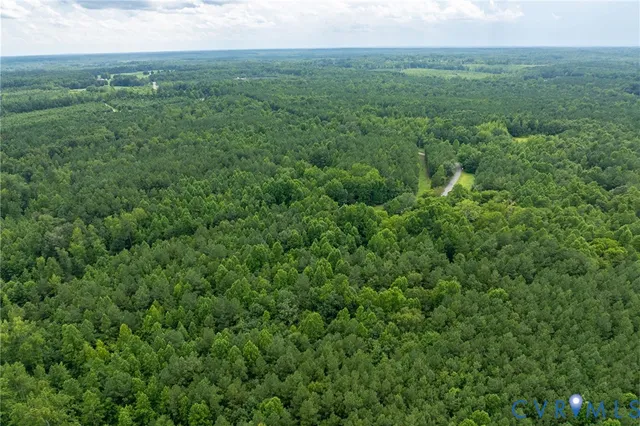 a view of a green field with lots of bushes