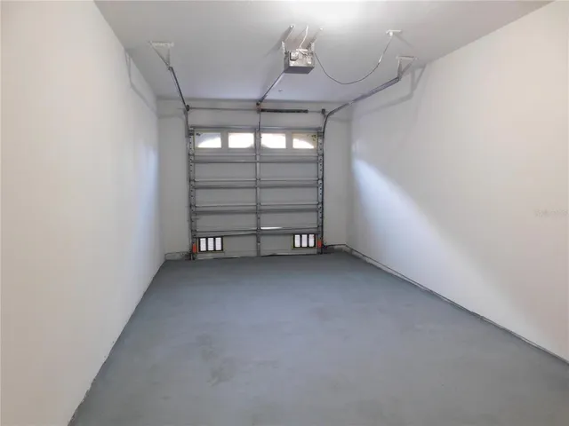 a view of a garage
