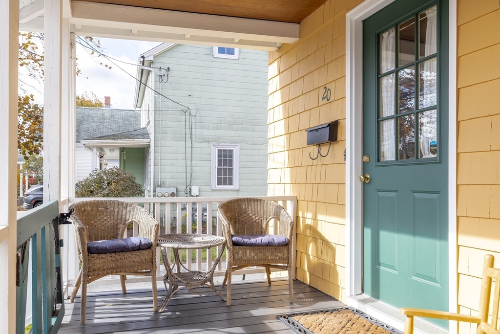 20 Marion Street Natick, MA 01760 - Photo 37 of 39 a view of a balcony with chair and table