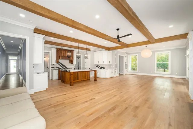 a kitchen with a stove and a sink