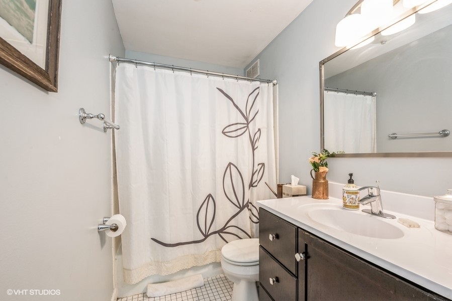 5415 North Sheridan Road, Unit 1015 Chicago, IL 60640 - Photo 8 of 10 a bathroom with a sink a toilet and shower