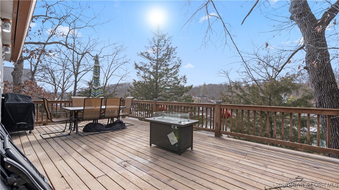 30031 Oak Knoll Road Rocky Mount, MO 65072 - Photo 27 of 49 Walk out Upper Deck with Firepit- Lakeview