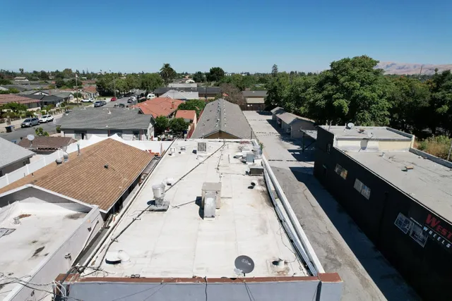 a view of a terrace with chairs