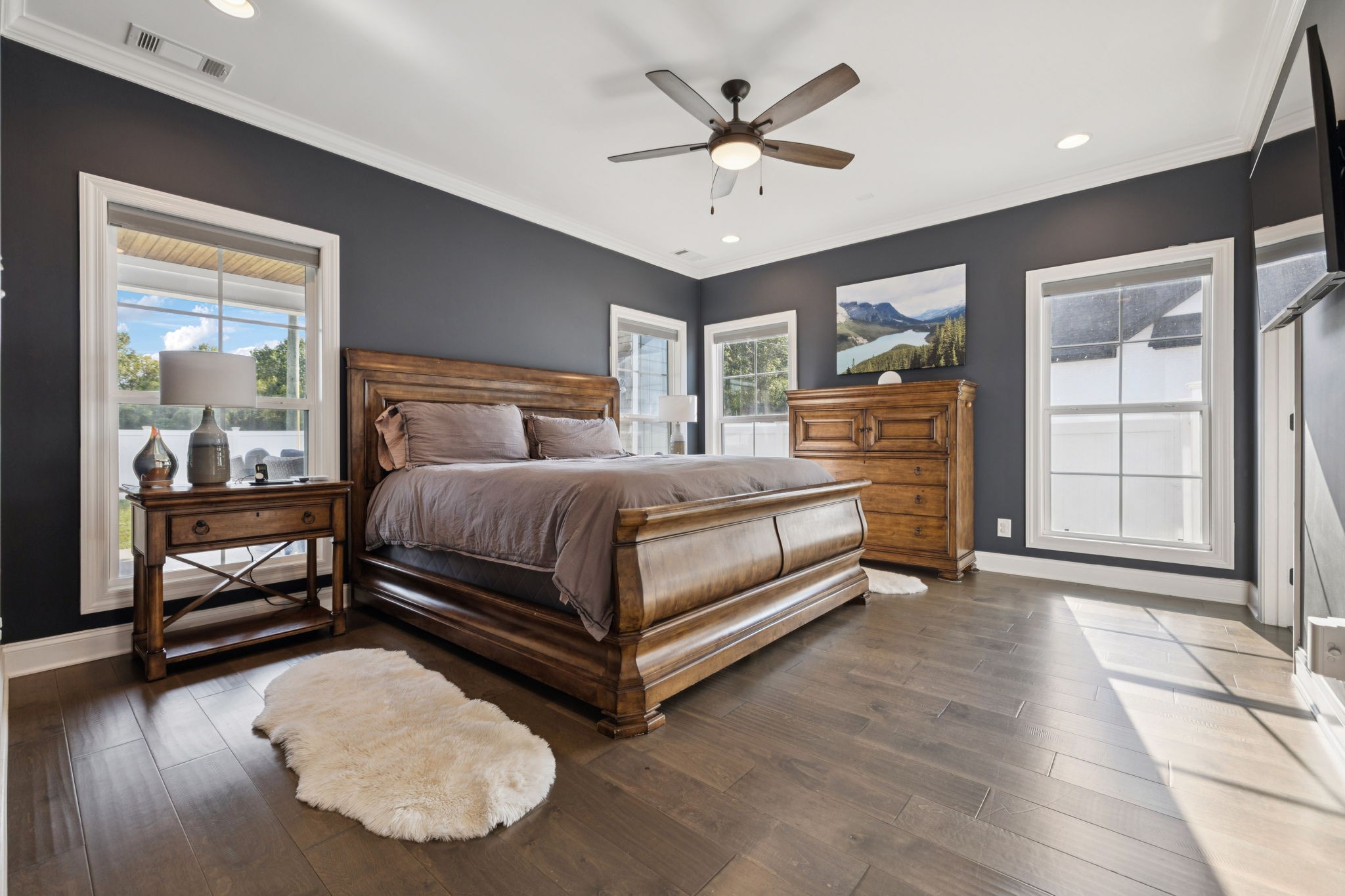 2022 Trout Trail Murfreesboro, TN 37129 - Photo 19 of 44 a bedroom with a bed and a chandelier