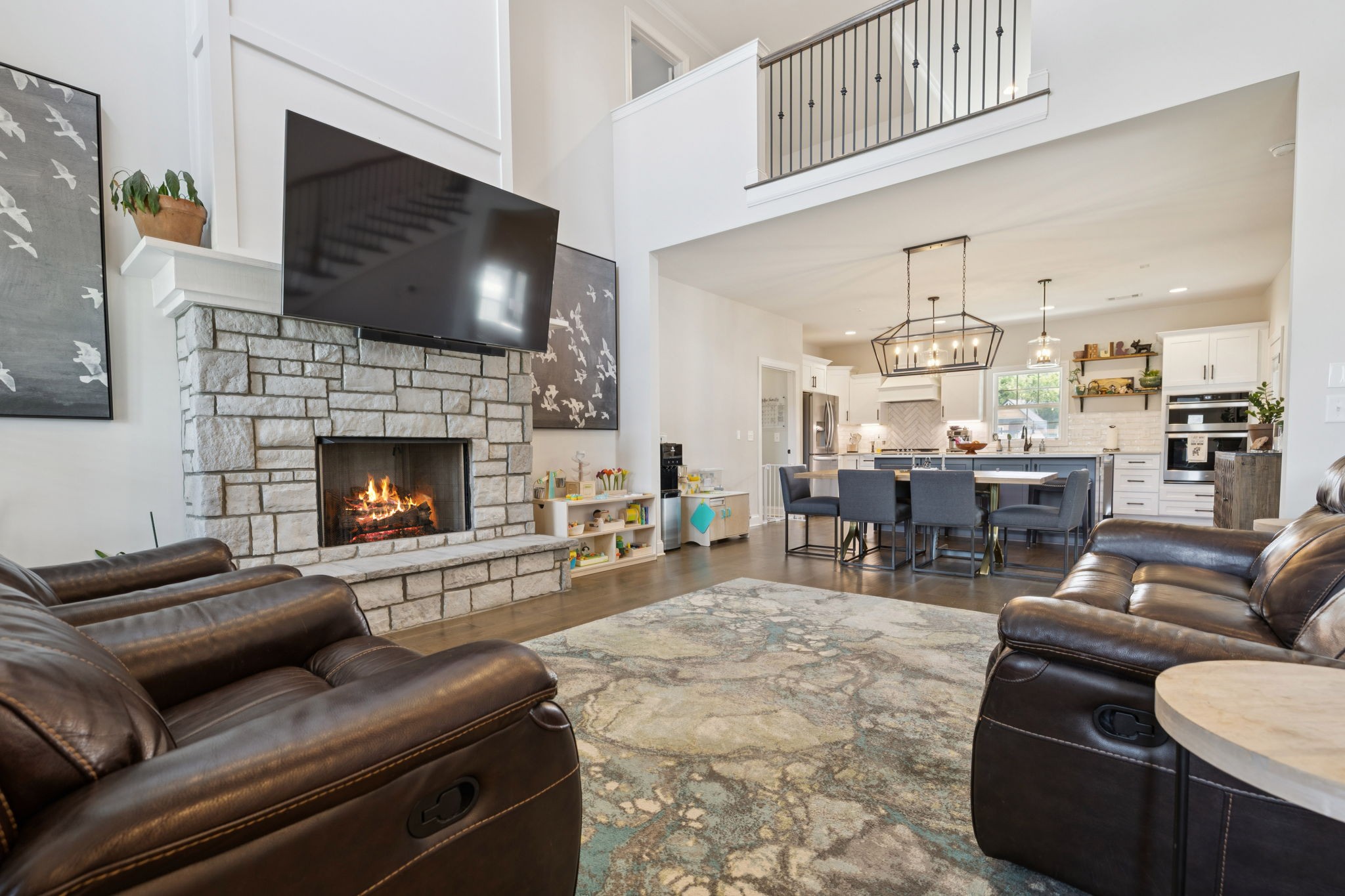 2022 Trout Trail Murfreesboro, TN 37129 - Photo 6 of 44 a living room with furniture fireplace and flat screen tv