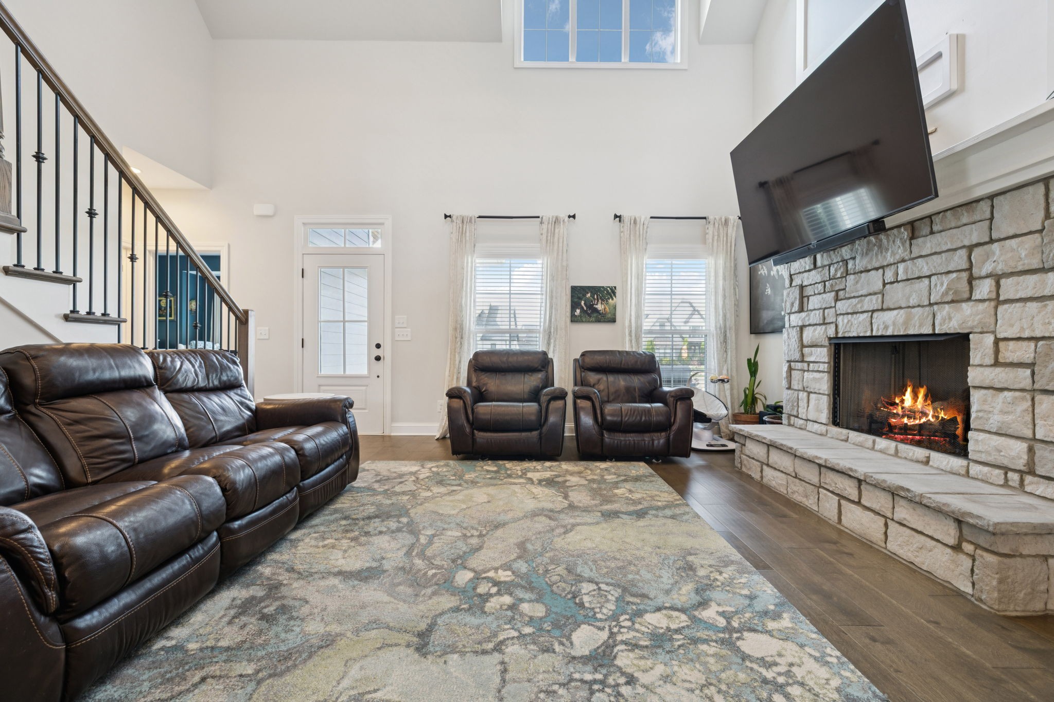 2022 Trout Trail Murfreesboro, TN 37129 - Photo 9 of 44 a living room with furniture and a fireplace