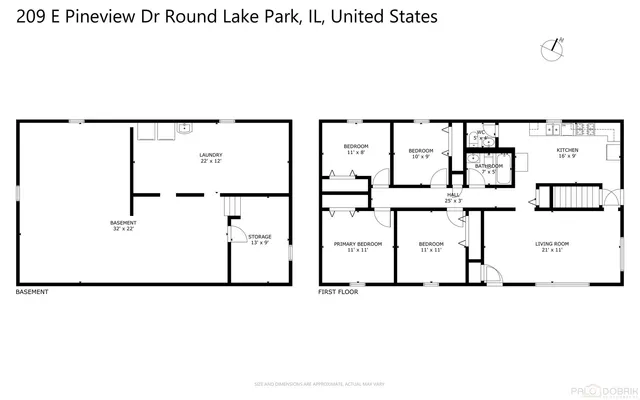 $269,900 | 209 East Pineview Drive, Round Lake Park, IL 60073