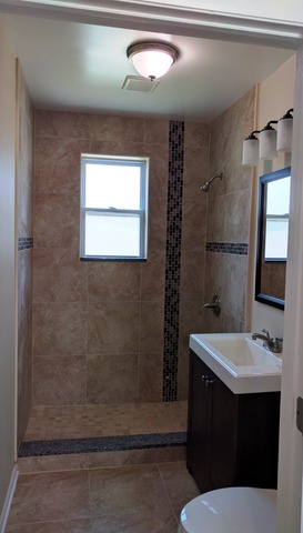 1530 State Line Road Calumet City, IL 60409 - Photo 12 of 16 a bathroom with a sink a toilet and a mirror