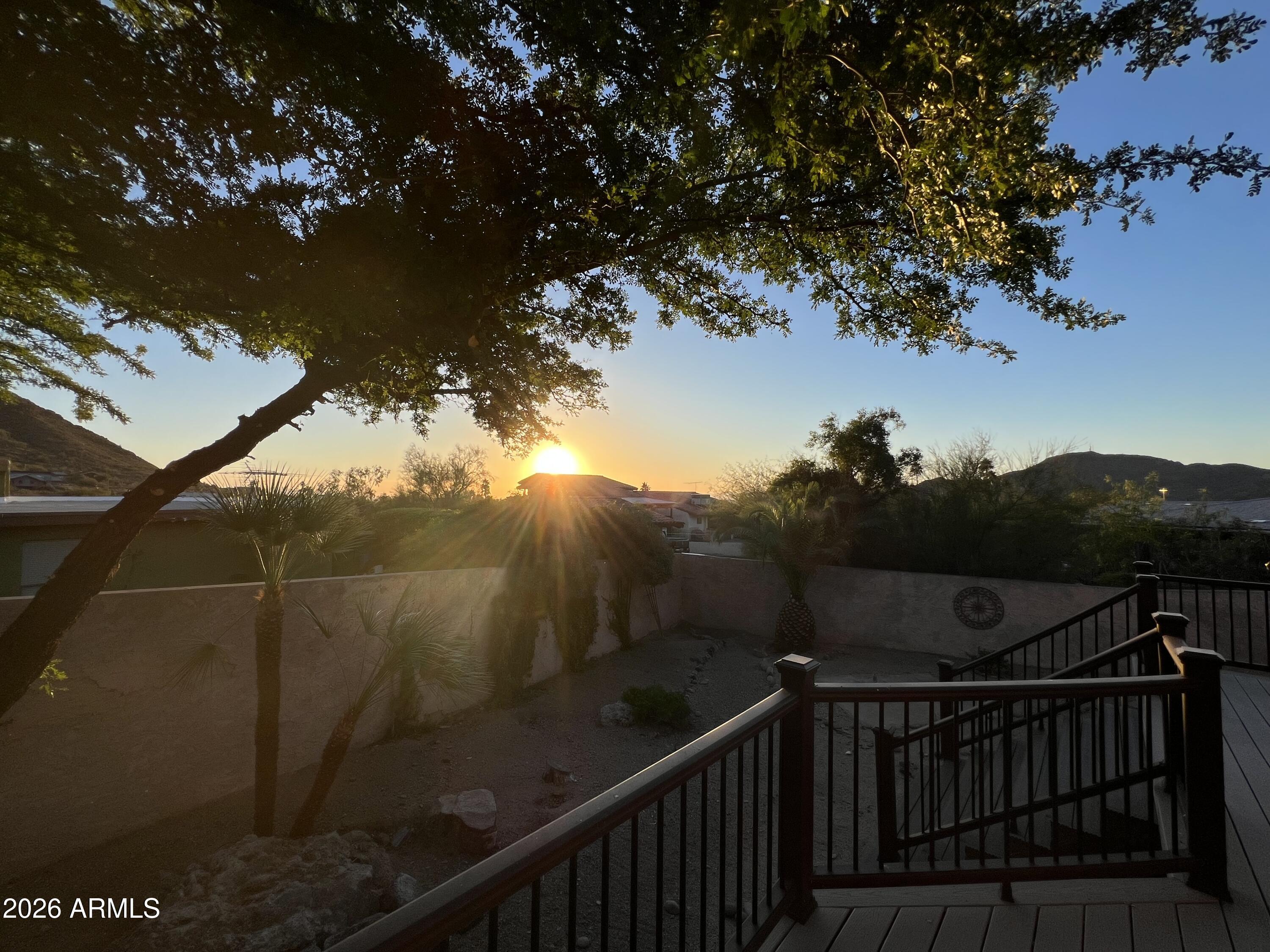 9640 North 18th Street Phoenix, AZ 85020 - Photo 45 of 51 Sunset Views from Deck