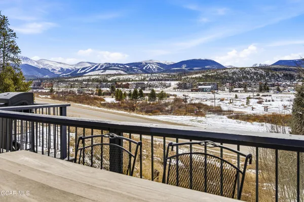 a view of city from a balcony