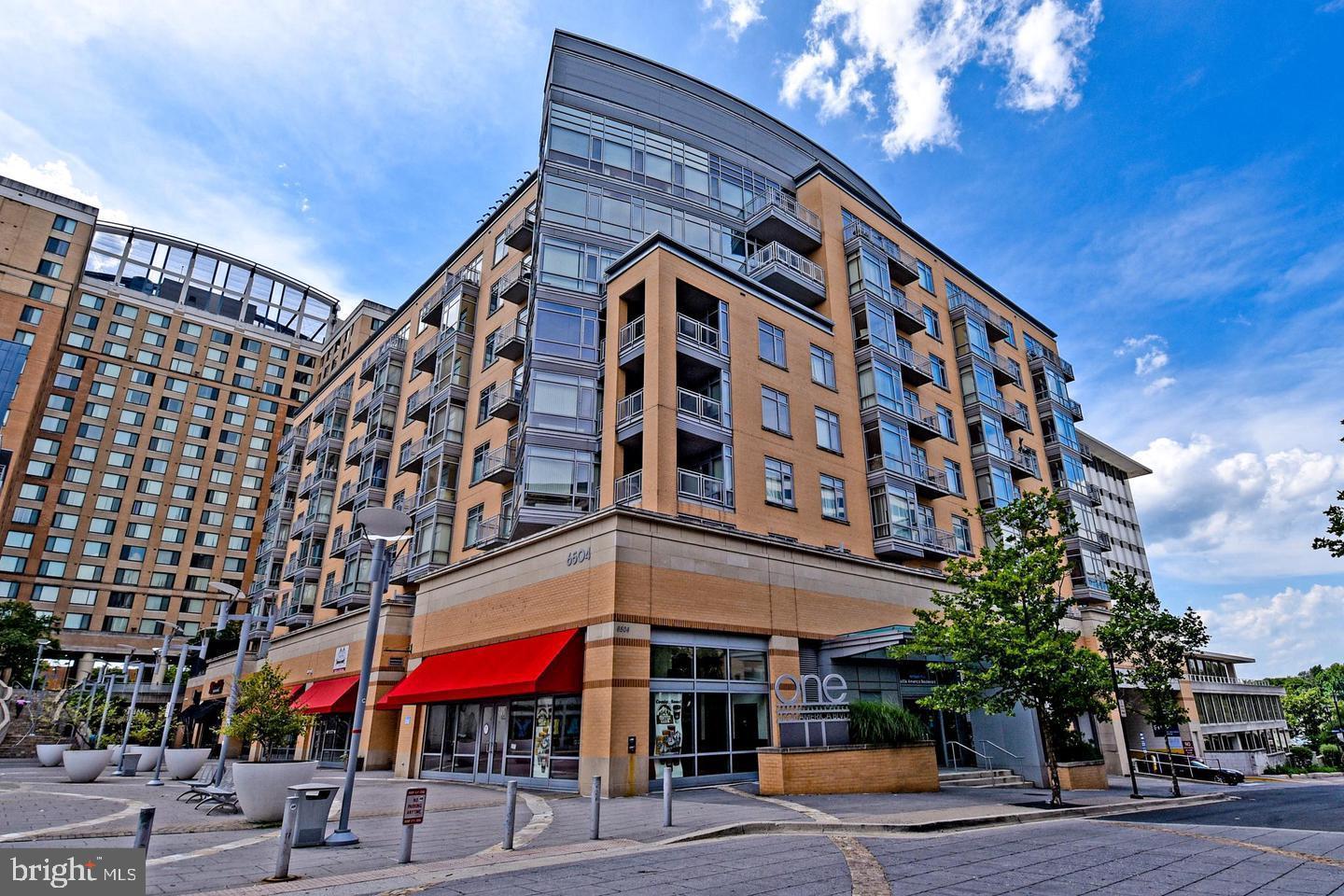 a front view of a building