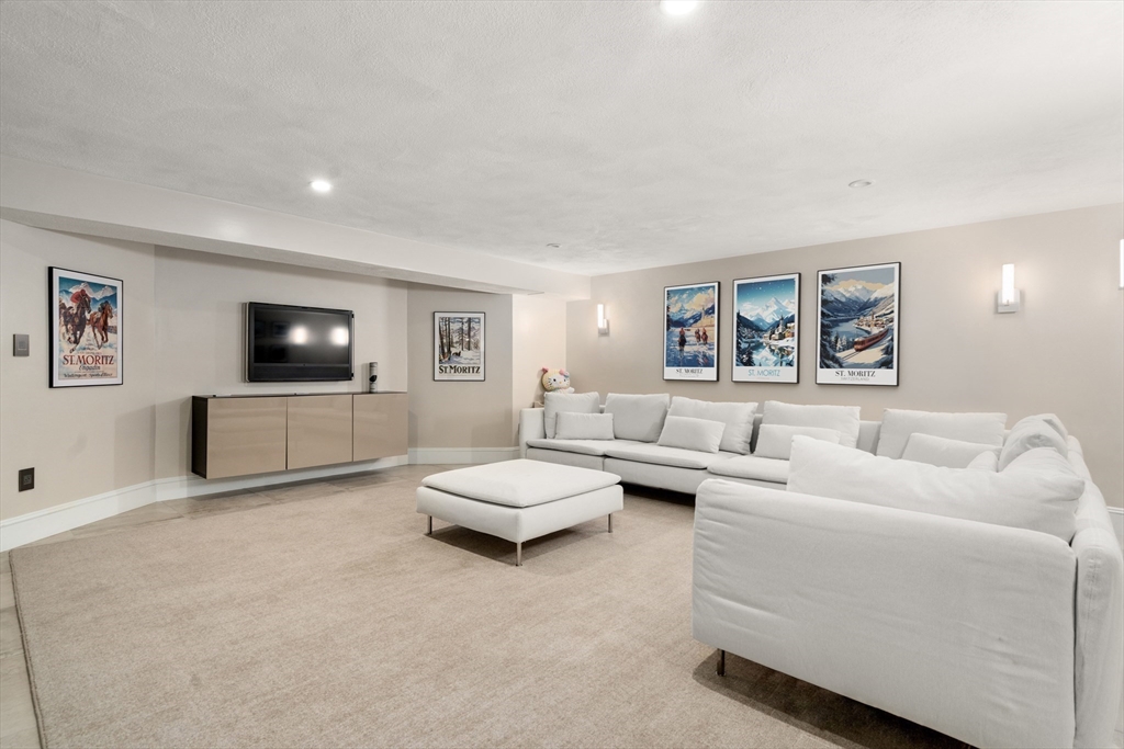 69 Princeton Road Brookline, MA 02467 - Photo 24 of 28 a living room with furniture and a flat screen tv