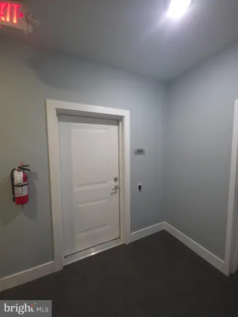 an empty room with closet