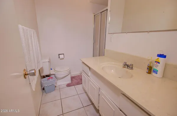 a bathroom with a sink a toilet and a shower