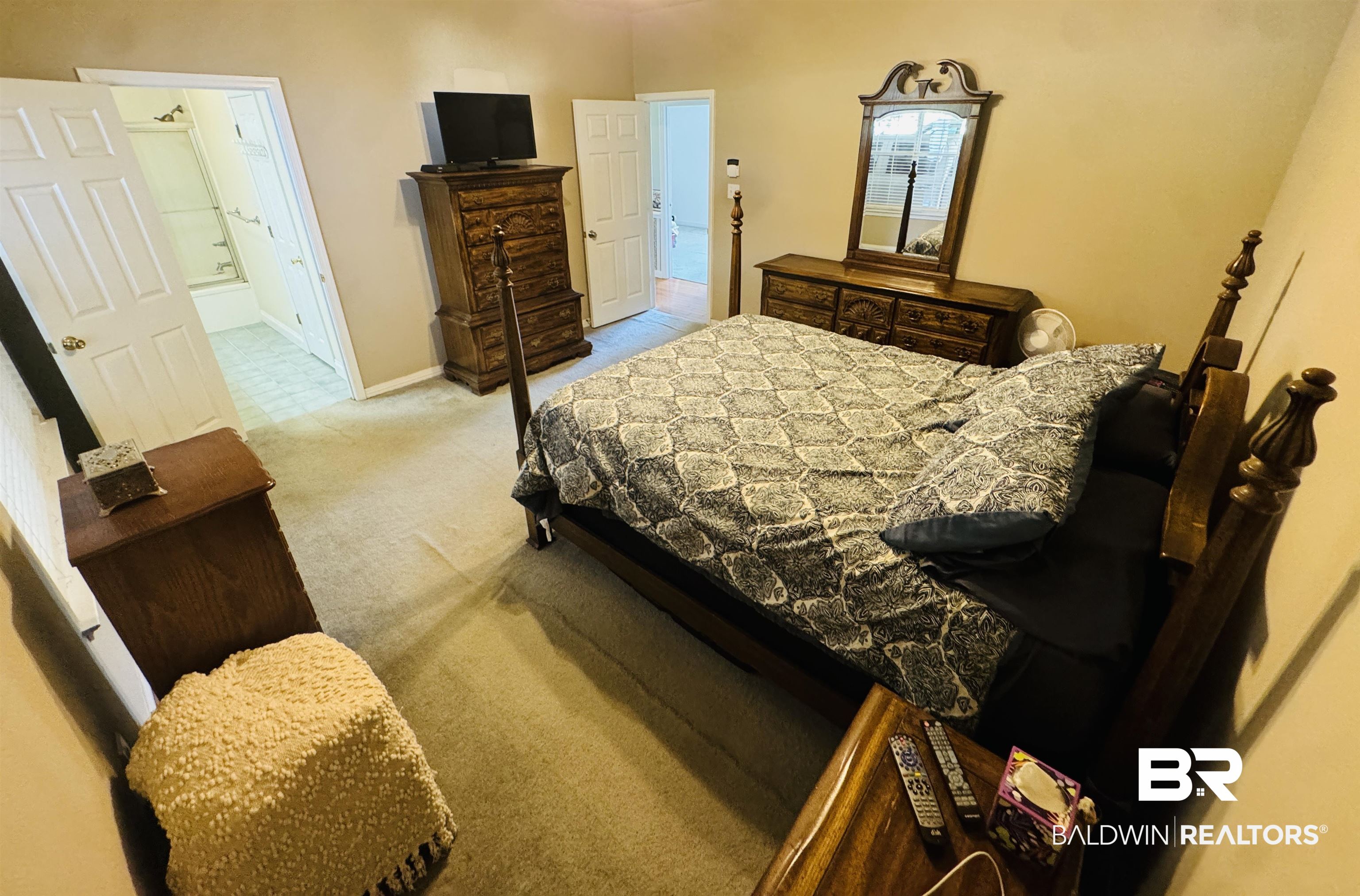 13795 White Road Silverhill, AL 36576 - Photo 43 of 99 Bedroom with light carpet and ensuite bathroom
