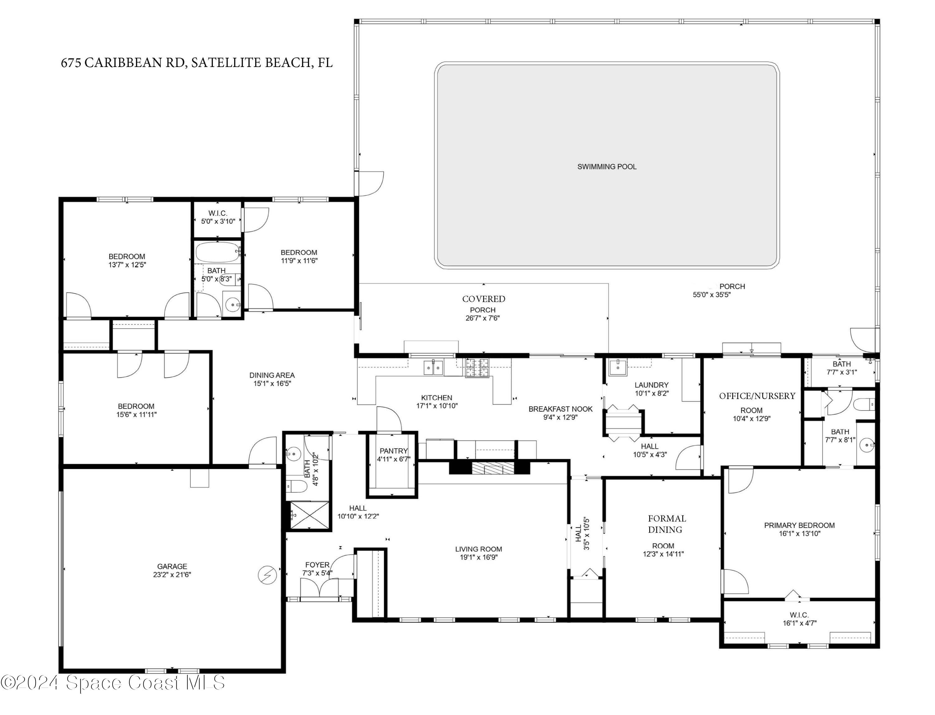 675 Caribbean Road Satellite Beach, FL 32937 - Photo 35 of 35 FLOOR PLAN 675 Caribbean Rd
