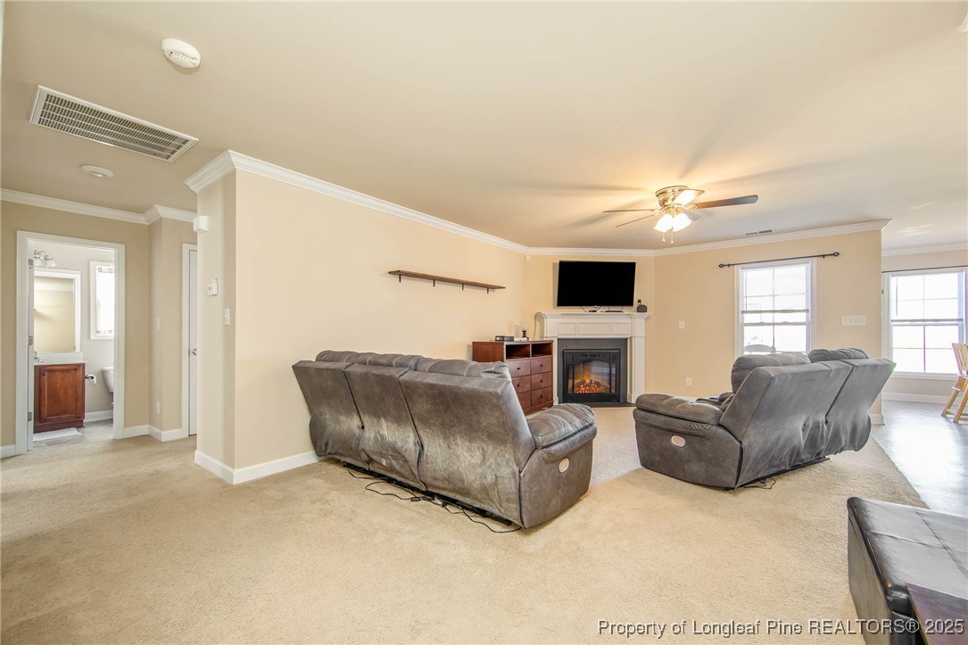 298 Declaration Drive Raeford, NC 28376 - Photo 14 of 31 a living room with furniture and a flat screen tv