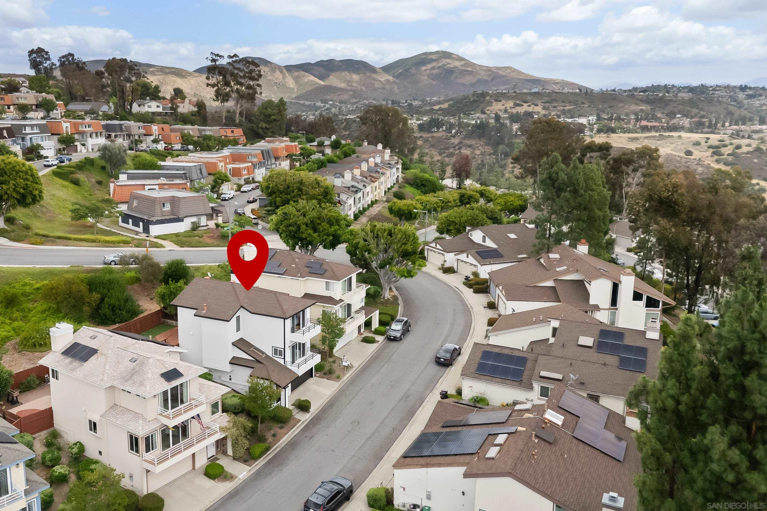 11478 Madera Rosa Way San Diego, CA 92124 - Photo 51 of 54 an aerial view of a house with a garden