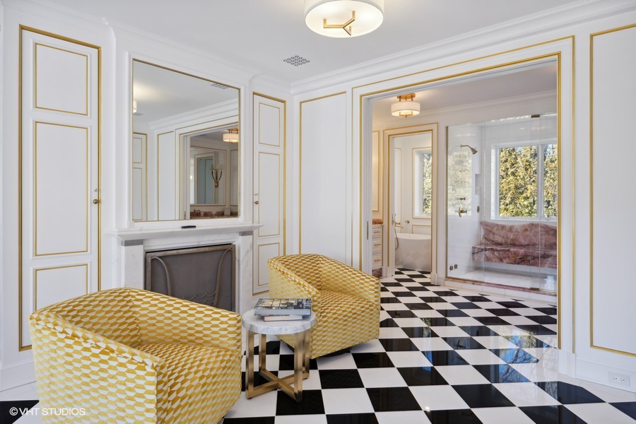 919 Hill Road Winnetka, IL 60093 - Photo 25 of 57 a bedroom with a bed and glass door