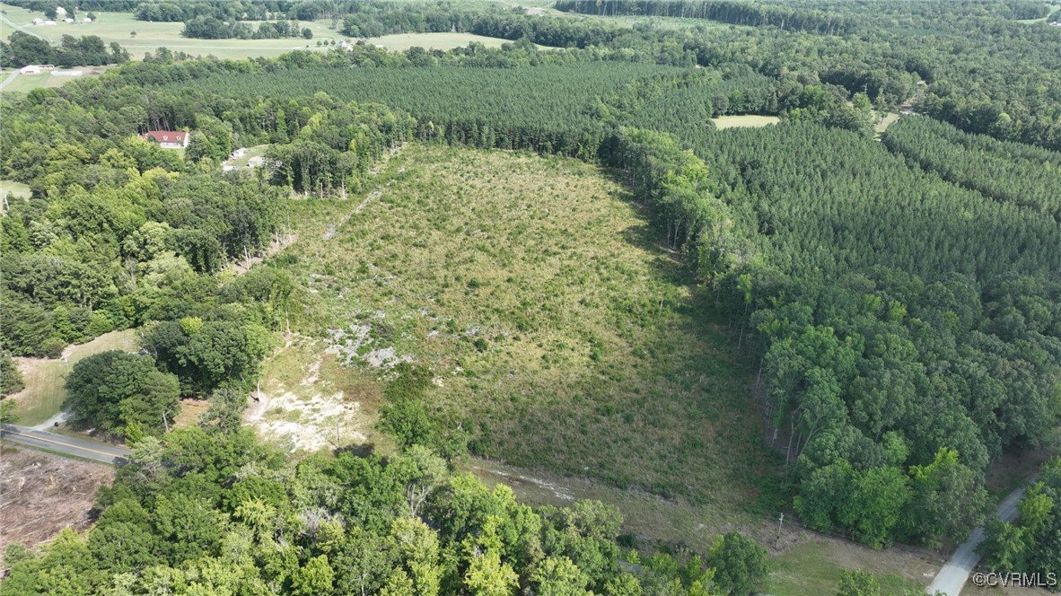 0 Venable Road Kents Store, VA 23084 - Photo 5 of 12 a view of a lush green forest with a lake and trees