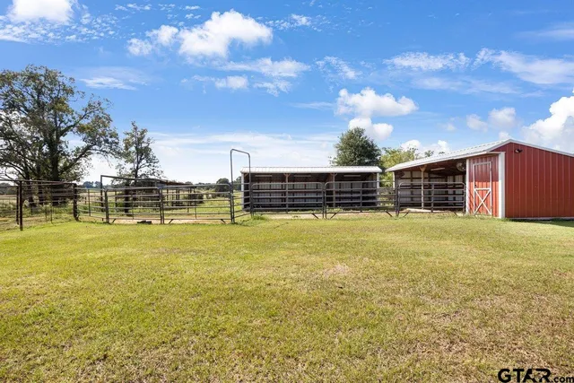 a view of an outdoor space and swimming pool