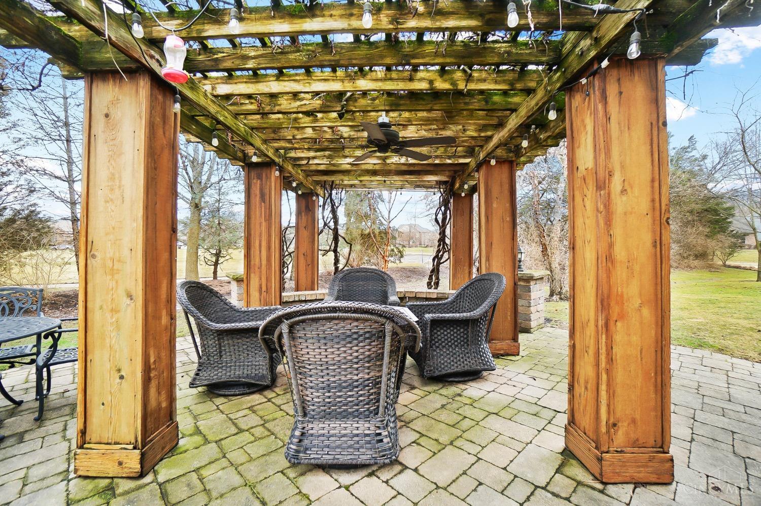 1597 Hawk Ridge Drive Maineville, OH 45039 - Photo 49 of 56 Pergola in the winter - soon to look like the previous photo